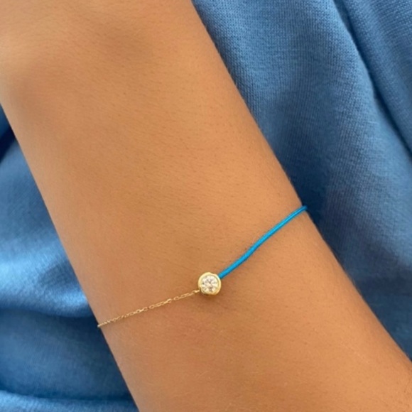 18k Gold & Silk diamond bracelet - Picture 2 of 8